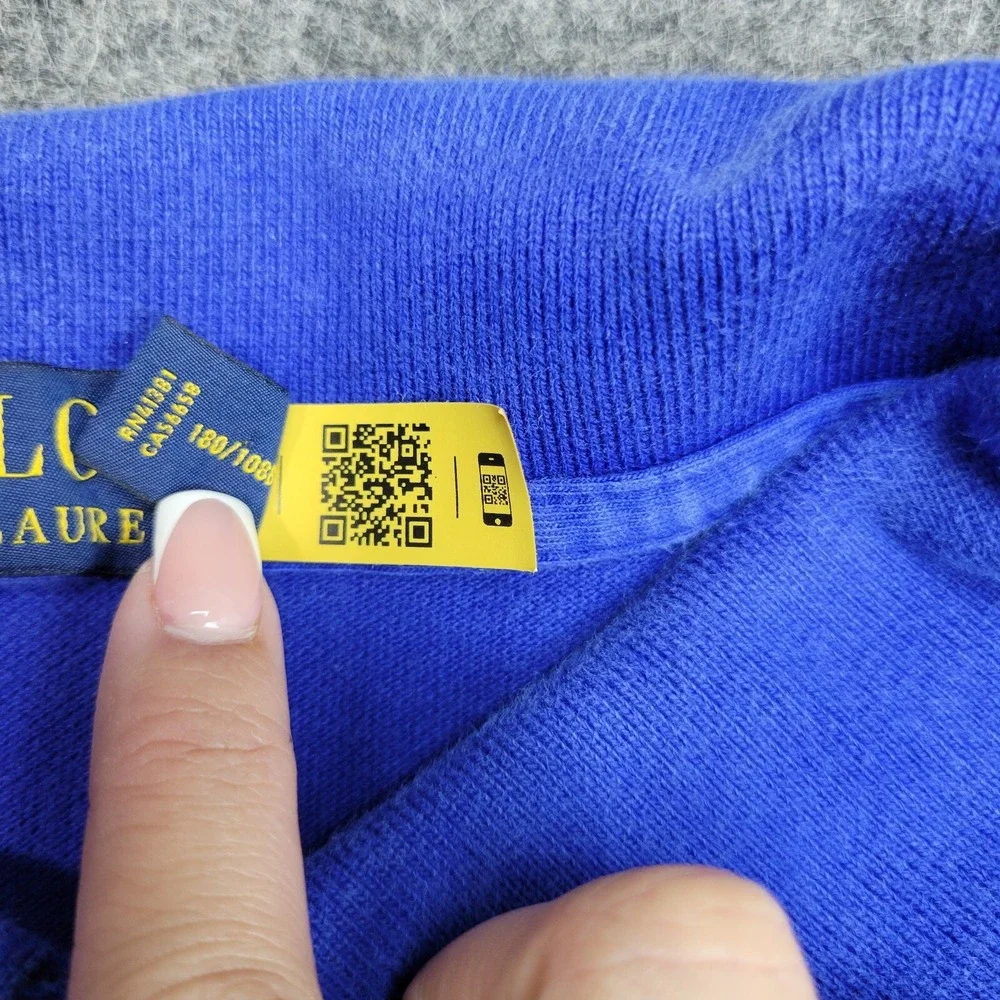 Polo Ralph Lauren Polo Mens 2XB Blue Classic Fit Embroidered Logo Preppy Big